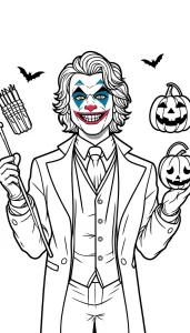 coloriage Joker et découpage à imprimer