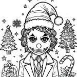 coloriage Joker à imprimer pour enfant de 8 ans