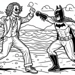 coloriage Joker et decoupage