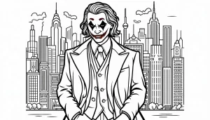 coloriage Joker pour enfant à imprimer
