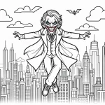 coloriage Joker pour enfant de 4 ans