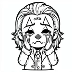 coloriage Joker et decoupage a imprimer gratuit