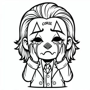 coloriage Joker et decoupage a imprimer gratuit