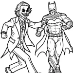 coloriage Joker a imprimer gratuit