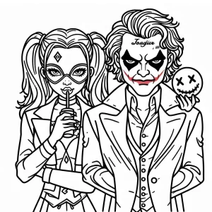 coloriage Joker à imprimer pour enfant de 9 ans