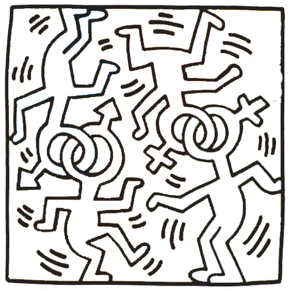 Tranh tô màu Keith Haring