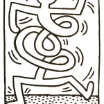 coloriage Keith Haring pour primaire