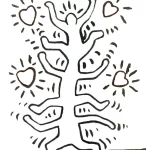 coloriage Keith Haring à imprimer pour enfant de 6 ans