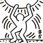 coloriage Keith Haring à imprimer pour enfant de 4 ans