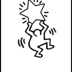 coloriage Keith Haring à imprimer pour enfant de 12 ans