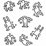 coloriage Keith Haring gratuit