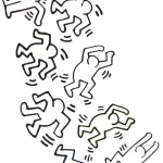 coloriage Keith Haring pour enfant de 6 ans