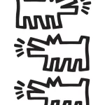 coloriage Keith Haring à imprimer pdf gratuit