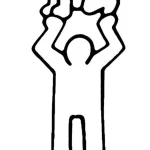 image de coloriage Keith Haring pour enfant