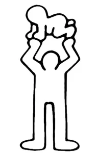 image de coloriage Keith Haring pour enfant