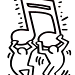 coloriage Keith Haring pour enfant de 3 ans