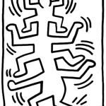 coloriage Keith Haring pour enfant à imprimer