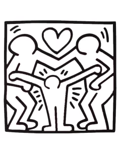 coloriage Keith Haring gratuit à imprimer
