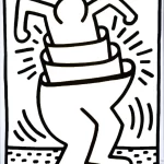 coloriage Keith Haring pour enfants a imprimer gratuit