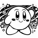 coloriage Kerby à imprimer pour enfant de 2 ans