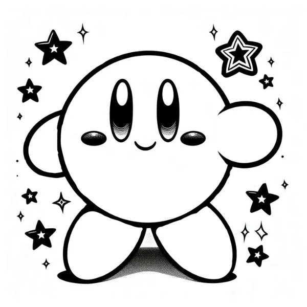 Tranh tô màu Kirby