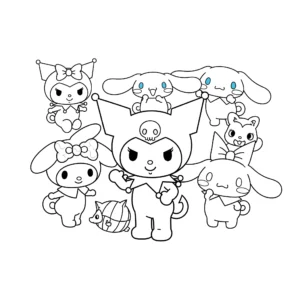 coloriage Kuromi et ses amis et dessins