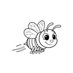 coloriage L’Abeille en Vol a imprimer pour enfant de 4 ans