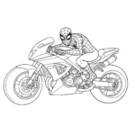 coloriage La moto de Spiderman en action pour enfant gratuit