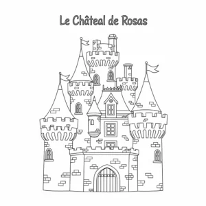 coloriage Le Château de Rosas pour enfants a imprimer