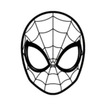 coloriage Le casque de Spidey a colorier en ligne gratuitement