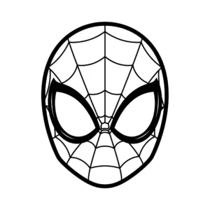 coloriage Le casque de Spidey a colorier en ligne gratuitement