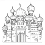coloriage Le château du sultan a telecharger