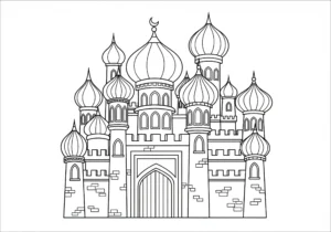 coloriage Le château du sultan a telecharger
