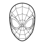 coloriage Le masque de Spidey pour enfant de 4 ans