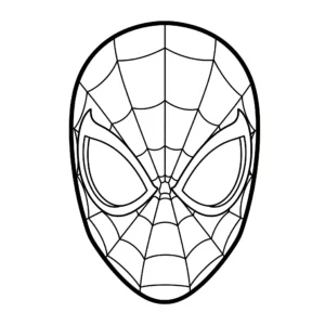 coloriage Le masque de Spidey pour enfant de 4 ans