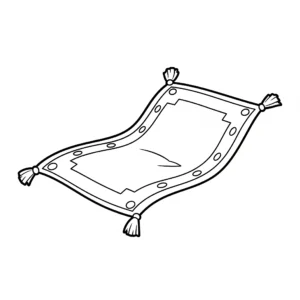 coloriage Le tapis volant pour enfants à télécharger