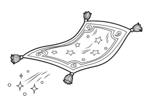 coloriage Le tapis volant magique en ligne pour enfant