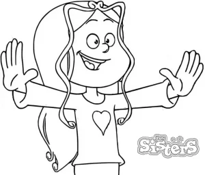 coloriage Les Sisters et decoupage a imprimer gratuit