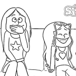 coloriage Les Sisters a colorier en ligne gratuitement