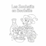 coloriage Les Souhaits en Bouteille à imprimer pour enfant de 7 ans