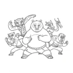 coloriage Les cinq cyclones ensemble et decoupage a imprimer gratuit