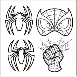 coloriage Les symboles de Spidey a telecharger
