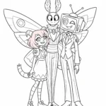 coloriage Les trois V de l’enfer et decoupage