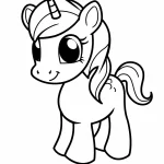 coloriage Licorne Kawaii a telecharger