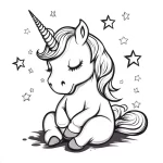 coloriage Licorne Kawaii a telecharger