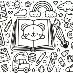 coloriage Livre à imprimer pdf gratuit