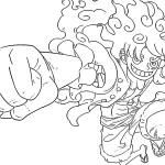 coloriage Luffy pour enfants a imprimer gratuit
