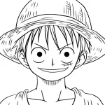 coloriage Luffy pour enfant de 2 ans