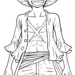 coloriage Luffy à imprimer pour enfants