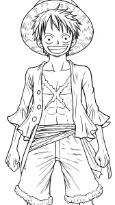 coloriage Luffy à imprimer pour enfants
